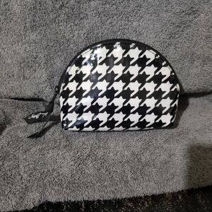 Vera Bradley Black and White Small Houndstooth Cosmetic Bag